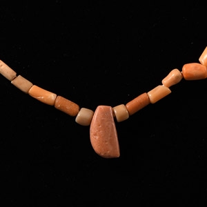 Western Asiatic Coral and Other Bead Necklace String