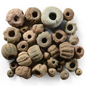 Egyptian Pottery Necklace Bead Group