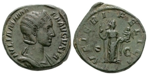 Juliae Mamaea, Augusta AE Sestertius.