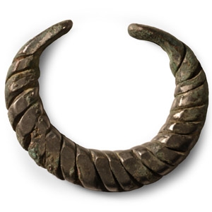 Viking Period Tinned Bronze Twisted Bracelet