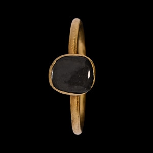 Medieval Gold Ring with Crystal Cabochon