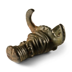 Iron Age Celtic Bronze Bulls Head Bucket Mount