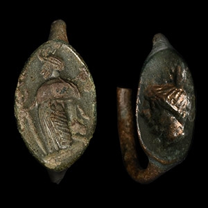 Roman Bronze Ring Bezel Group