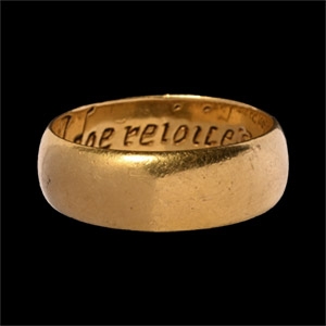 Post Medieval Published Gold In thee my choice I doe reioice Posy Ring