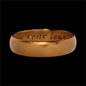 Large Stuart Period Gold Let Your Life Show Your Love Posy Ring