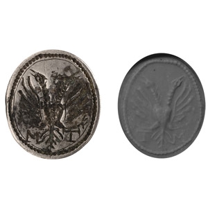 Stuart Period Silver Seal Matrix with Double-Headed Eagle for TM