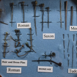 Cased Bronze Age, Medieval and Tudor Published Hair and Dress Pin Collection