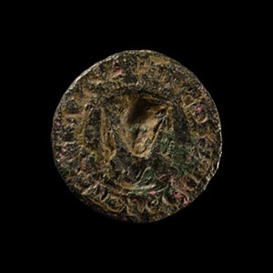 Medieval Published Bronze Seal Matrix with Bust