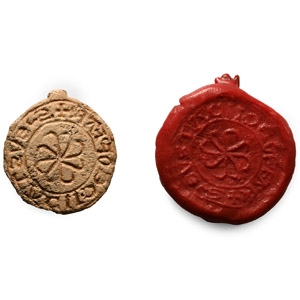 Medieval Lead Seal Matrix for Eustace of Offar