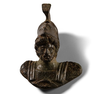 Roman Bronze Bust of Mars