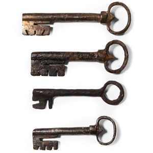 Post Medieval Iron Key Group