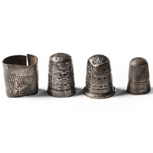 Post Medieval Silver Thimble Group