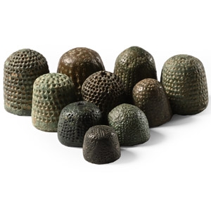 Medieval Bronze Beehive Thimble Collection