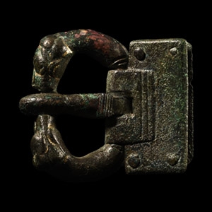 Norman Bronze Buckle with Beast Heads