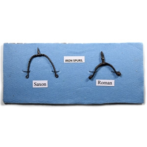 Saxon and Roman Iron Military Spur Display