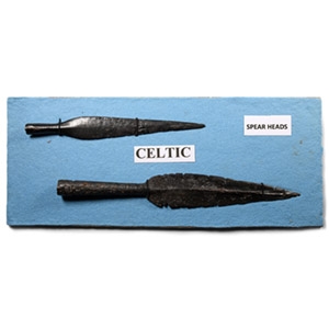 Iron Age Celtic Iron Spearhead Display