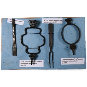 Post Medieval Iron Artefact Display