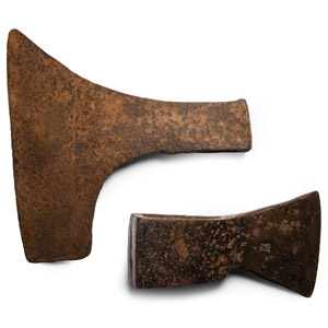 Post Medieval Iron Axehead Group