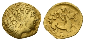 Northeast Gaul. The Ambiani AV Quarter Stater.