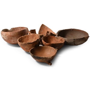 Cypriot Burnished Terracotta Bowl Group