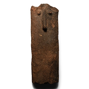 South Arabian Terracotta Face Stele