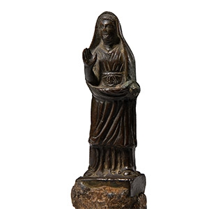 Graeco-Roman Bronze Statuette of a Draped Female