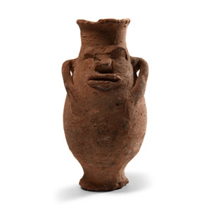 Pre-Columbian Chimu Terracotta Anthropomorphic Vessel