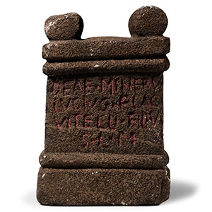 Stone Minerva Statuette House Altar