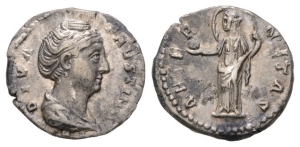 Diva Faustina Senior AR Denarius.
