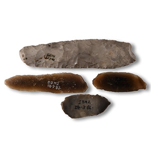 Large Stone Age Set of Blade Tools Including Bi-facially Worked Knife from Lincolnshire