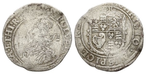 England. Stuart, Charles I AR Sixpence.