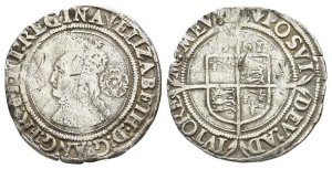 England. Tudor, Elizabeth I AR Sixpence.
