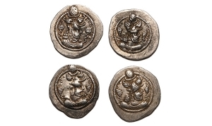 Group of Four [4] Sasanian Kingdom AR Drachms.