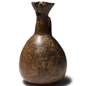 Luristan Terracotta Vessel with Bird Face