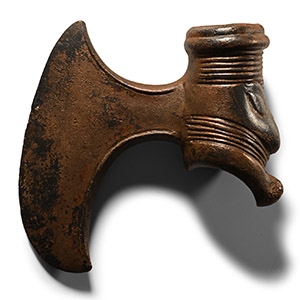Elamite Copper Axehead with Human Face