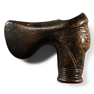 Elamite Copper Axehead with Animal Face