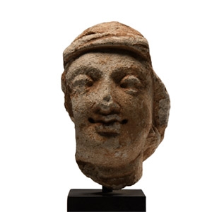 Gandharan Terracotta Head Fragment