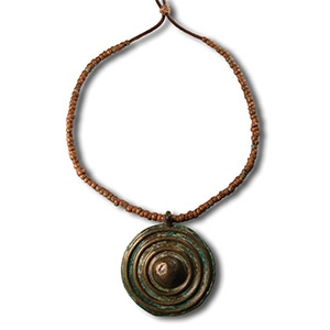 Luristan Copper Bead Necklace with Pendant