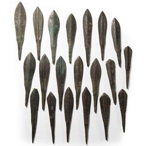 Old Babylonian Bronze Arrowhead Collection