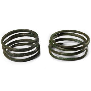 Bronze Age Coiled Bracelet Pair