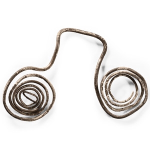 Bronze Age Silver Coiled Pendant