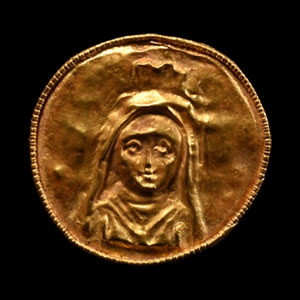 Byzantine Gold Mount with Veiled Bust