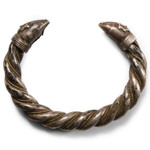 Western Asiatic Silver Bracelet with Zoomorphic Terminals