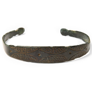 Viking Period Decorated Bronze Bracelet