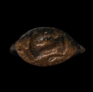 Roman Bronze Ring with Lion
