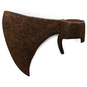 Tudor Period Iron Axehead with Octagonal Socket