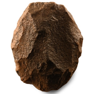 Stone Age Acheulean Homo Erectus Red Quartzite Cleaver-Handaxe