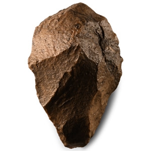 Stone Age Acheulean Homo Erectus Red Quartzite Handaxe