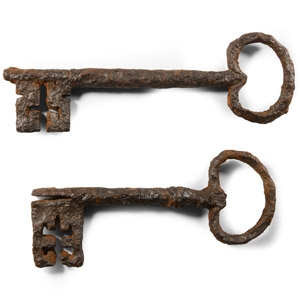Large Georgian Iron Key Pair