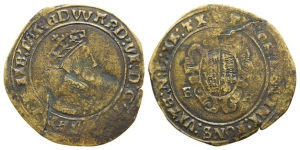 Ireland. Edward VI Brass Shilling - Bungal.